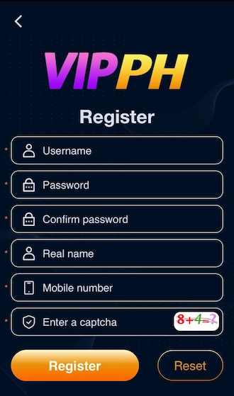 Step 2: Fill in the account registration information in the form